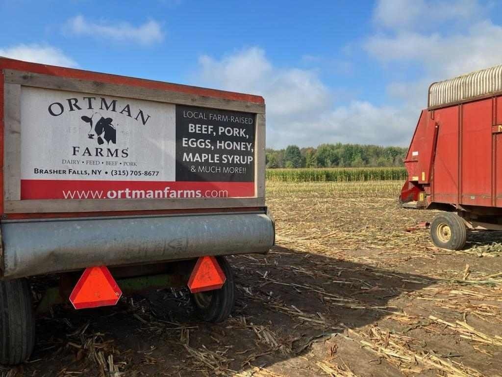 Ortman Farms trailer in the field