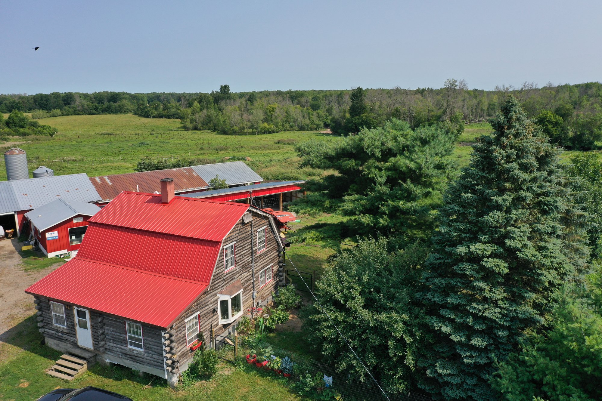 Ortman Farms delivery truck with the family