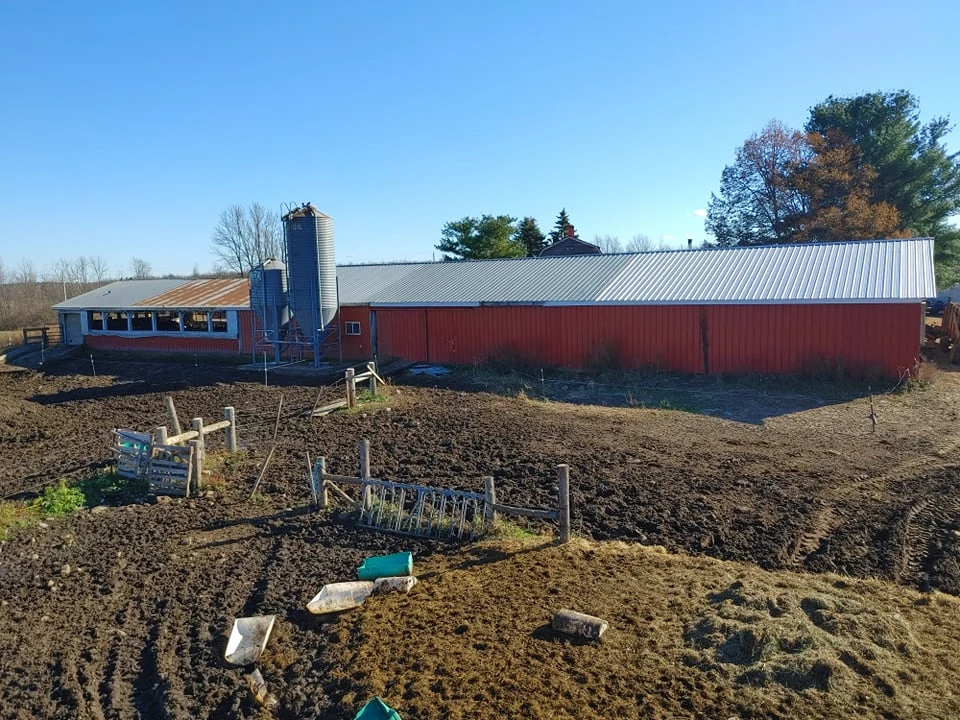 The red barn and silo