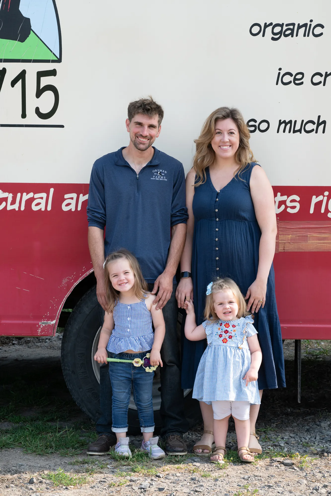 The Ortman family at their farm stand