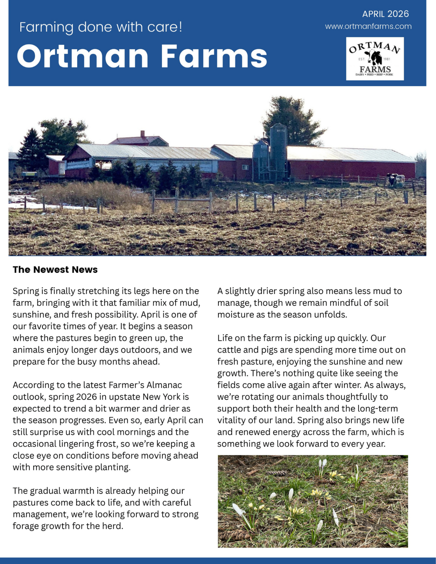 April 2026 Newsletter cover