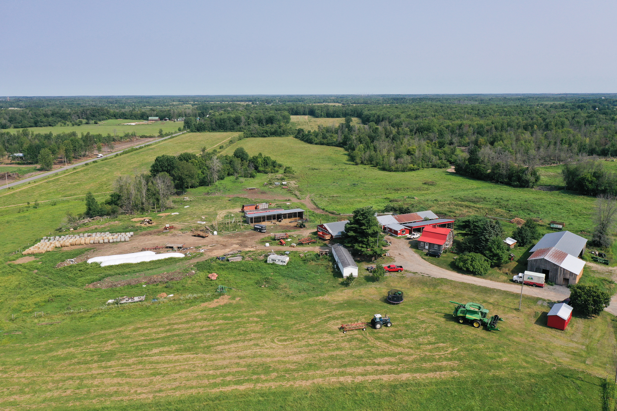 Aerial view of Ortman Farms operation